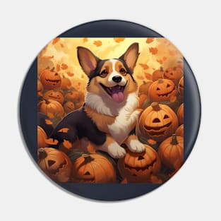 Halloween Corgi Pin