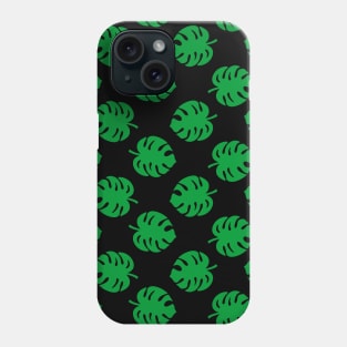 Philodendron Pattern Black Phone Case