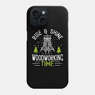 Woodworking Time Woodworker Funny Carpenter Gift Distressed Style Phone Case