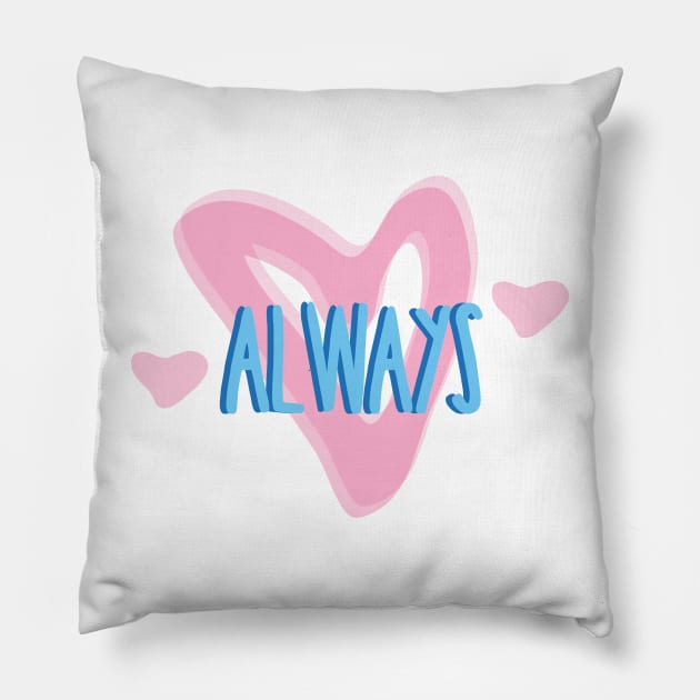 Always Romantic Love Saying for Valentines or Anniversary Pillow by mschubbybunny