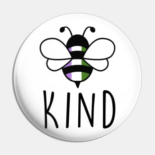 Be Kind Genderqueer Bee Gay Pride LGBT Rainbow Pin