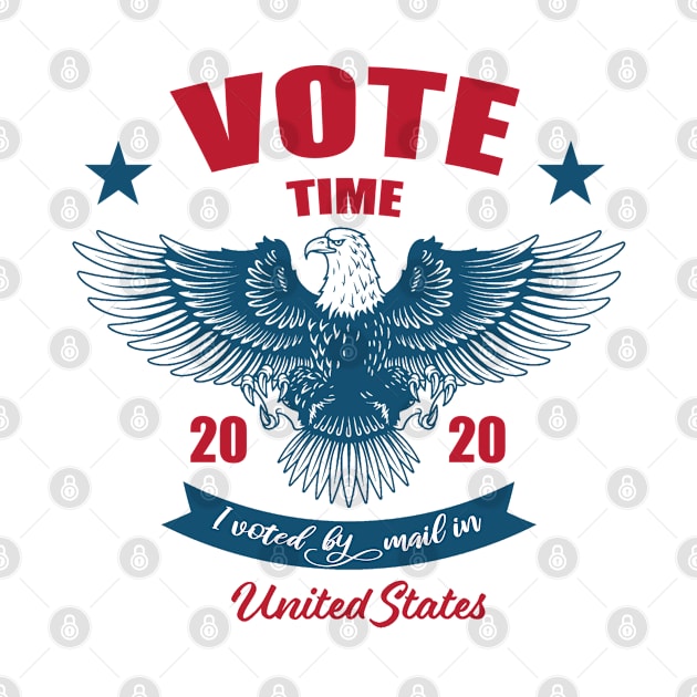 I Voted By Mail USA 2020 Elections Republican Vs Democrat Eagle by BijStore