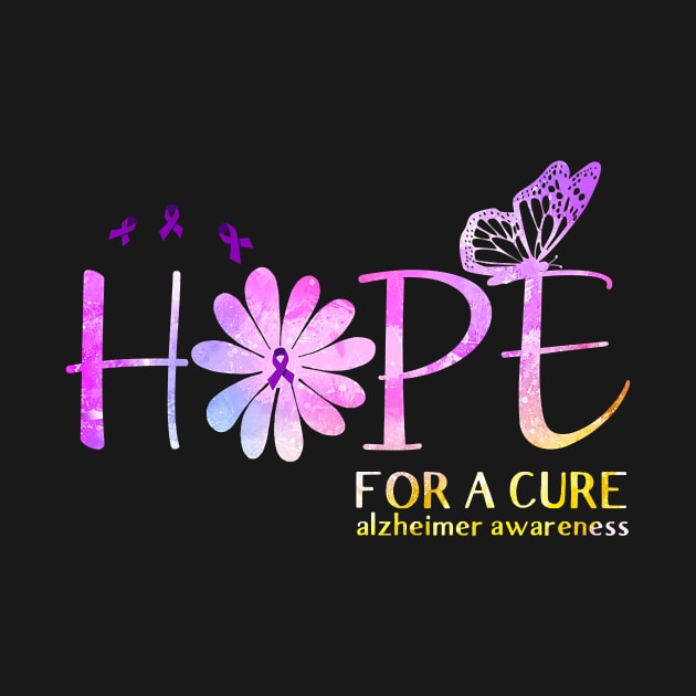 Hope For A Cure Alzheimer Awareness Flower Gift by thuylinh8