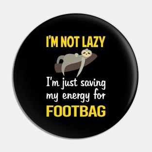 Funny Lazy Footbag Hacky Sack Sacker Pin