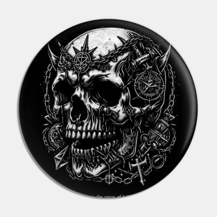 Hardcore Skull | Skater Skull | Japanese Skull Pin