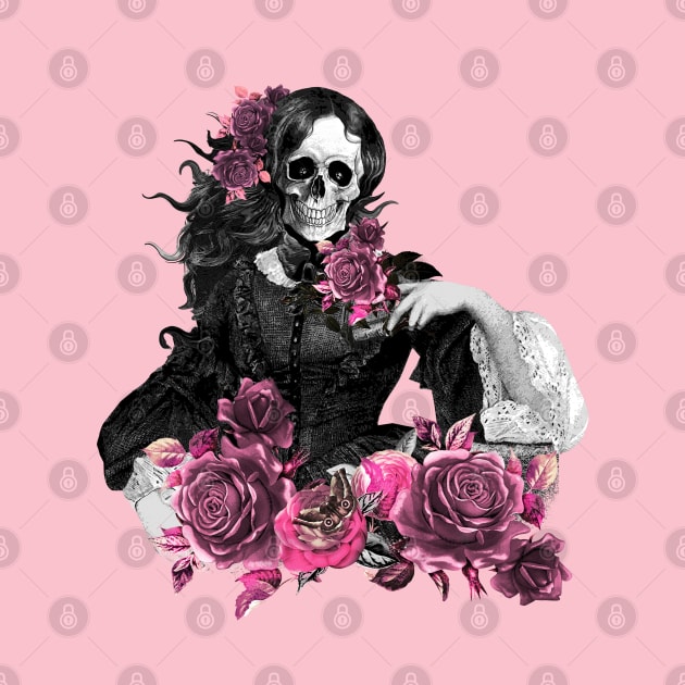 Lady skull, dark, catrina, scheletri amanti, fantastici teschi, ossa, gothic lady by Collagedream