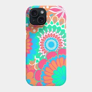 Mandalas allover orange mint blue pink Phone Case