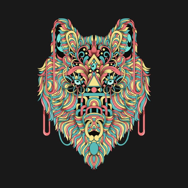 Psychedelic wolf by Harsimran_sain