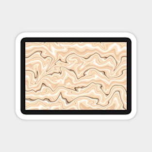 Cappuccino marble stone print, soft coffee shades illustration Magnet