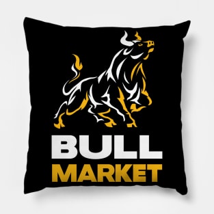 Bull Market Stock Trader Wallstreet Investor Pillow