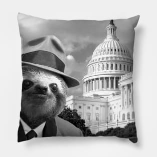 Sloth in Washington DC Pillow