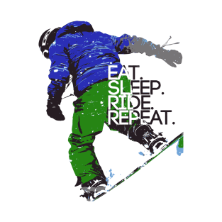 Snowboarding Eat-Sleep-Ride-Repeat T-Shirt