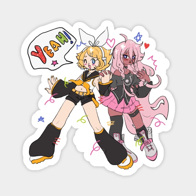 rin and ia Magnet by KITTYFROGS