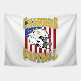 Retro Chargers Football Tapestry