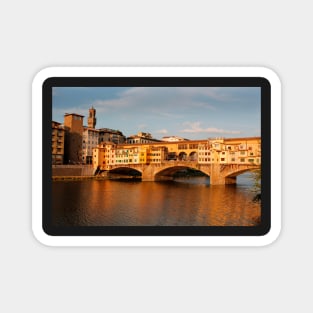 Bridge across the river Arno Florence Magnet