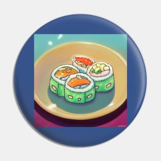 Kawaii Anime Sushi Pin