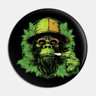 Smoking monkey Pin