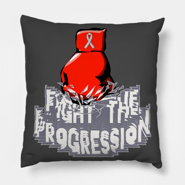 Fight Against The Progression Parkinsons Awareness Pillow by SteveW50