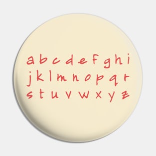 Latin Alphabet (lowercase) Pin