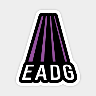 Bass Player Gift - EADG 4 String Bass Guitar Perspective Magnet