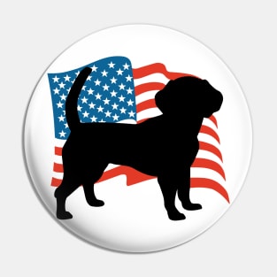 Beagles USA America - Dog Lover Dogs Pin