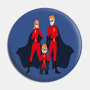 Superhero Family Pin