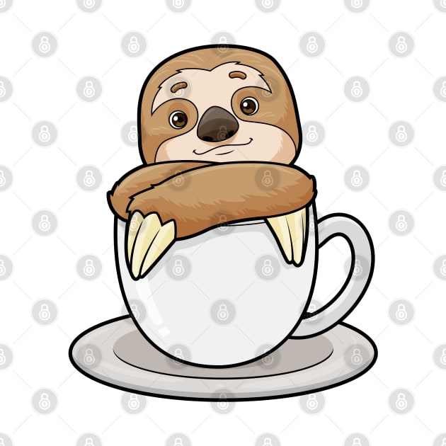 Sloth with Cup of Coffee by Markus Schnabel