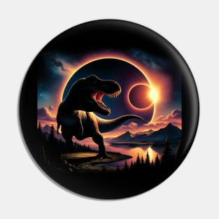 T-rex Solar Eclipse 2024 Ohio Pin