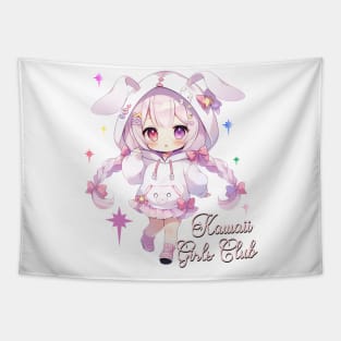 Kawaii Girls Club - Cute Chibi Girl Tapestry