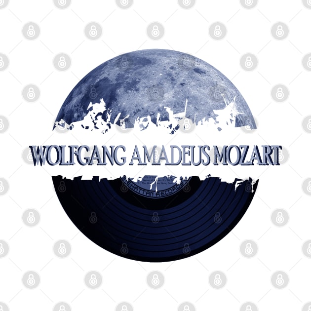 Wolfgang Amadeus Mozart blue moon vinyl by hany moon