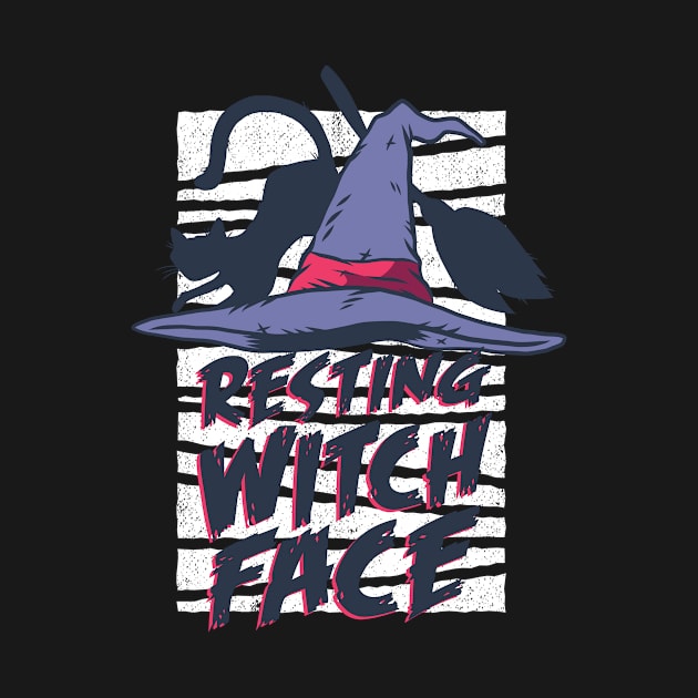 Halloween Resting Witch Face T-shirt Design by CoolArts