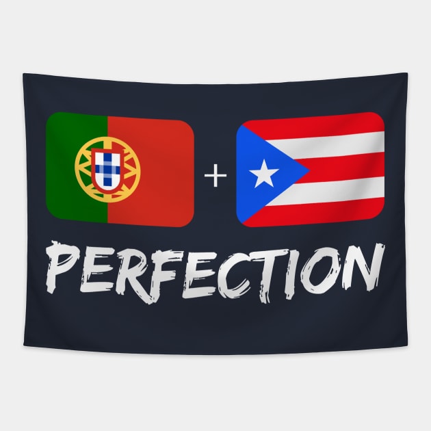 Portuguese Plus Puerto Rican Perfection Heritage Gift Tapestry by Just Rep It!!