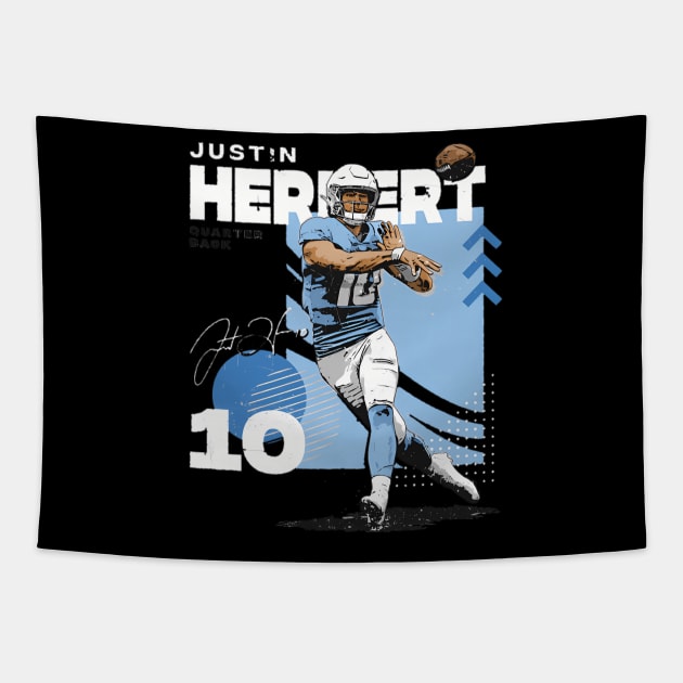 Justin Herbert Los Angeles C Squared Tapestry by keng-dela