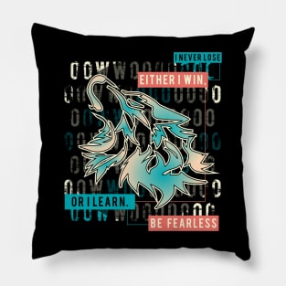 Inspirational Wolf Colorway 1 Pillow