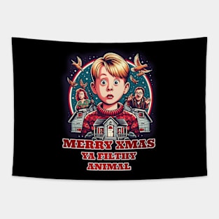 Merry Xmas ya filthy animal Tapestry