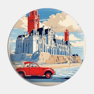 Calais France Vintage Travel Poster Tourism Pin