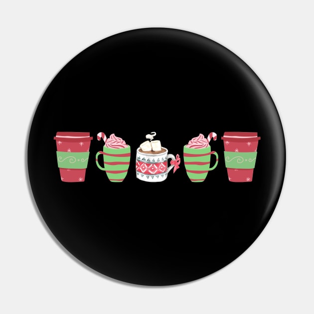 Christmas Coffee and Hot Chocolate Pin by Pearlie Jane Creations