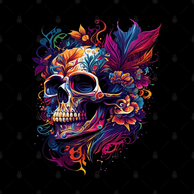 Floral Skull by AI INKER