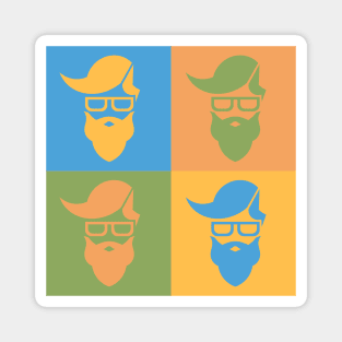 Pop art style hipster Magnet