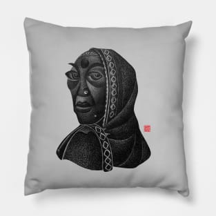 Village Woman Portraitn 2 Pillow