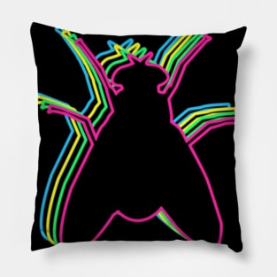 Fly 80s Neon Pillow