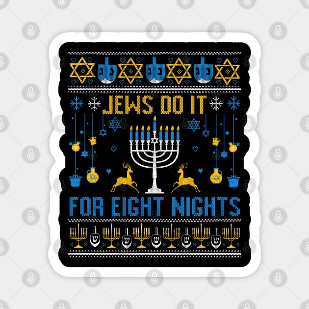 Hanukkah Gift Menorah Funny Ugly Christmas Sweater Magnet by rhazi mode plagget