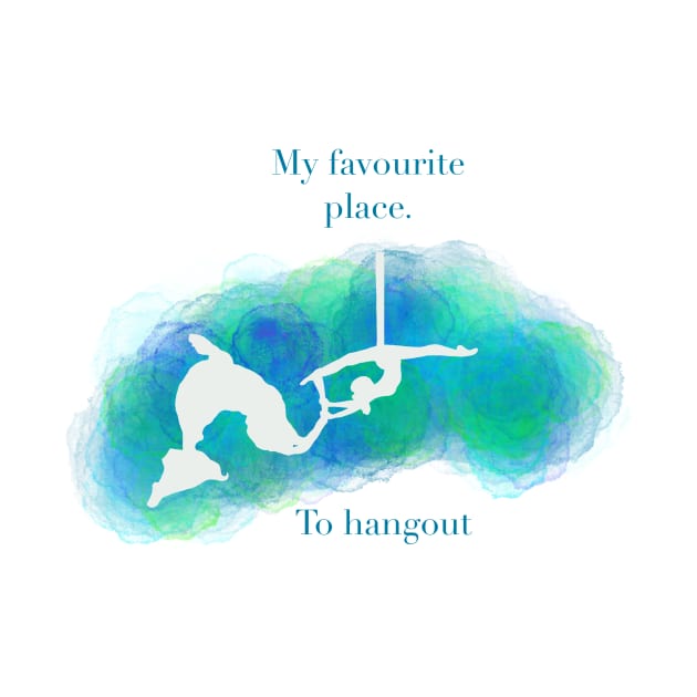 Aerial silks slogan, my favourite place to hang silhouette by DaretoDream