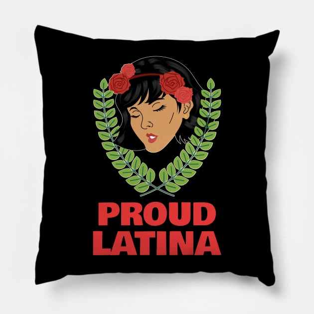 proud latina Pillow by Theblackberry