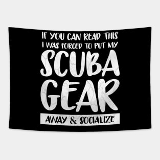 Funny Scuba Diving TShirt Diver Gift Scuba Gear Dive Flag Tapestry
