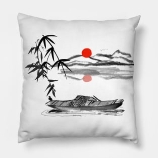 Chinese Ink and wash painting Pillow