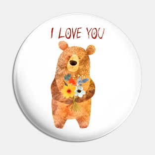 Bear love Pin