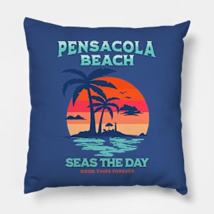 Pensacola Beach Seas the Day Pillow