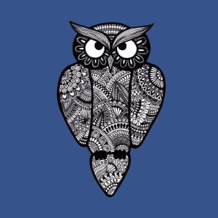 Owl (dark blue background) T-Shirt