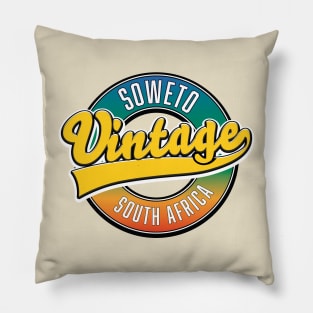 Soweto south africa vintage logo Pillow